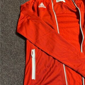 Adidas Vibrant Red Jacket with White Details